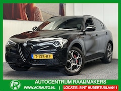 Alfa Romeo Stelvio - 2.0 T AWD B-TECH AUTOMAAT ZWART LEDER NAVIGATIE ADAPTIVE CRUISE CONTROL STOEL EN STUURVERW