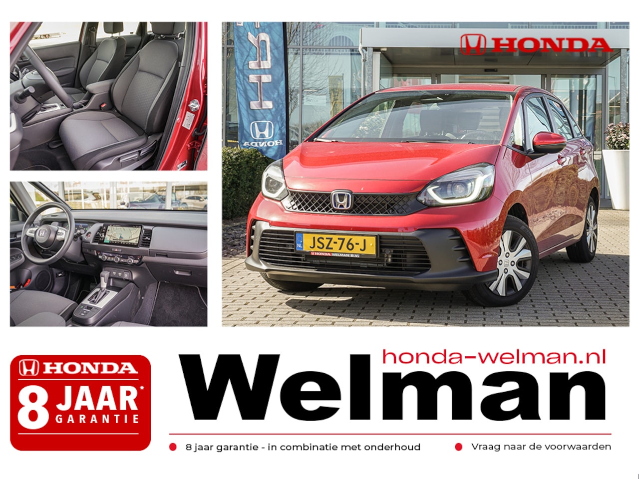 Honda Jazz - 1.5i e:HEV ELEGANCE - DEMO - 122 PK - FULL HYBRID - AUTOMAAT - AutoWereld.nl