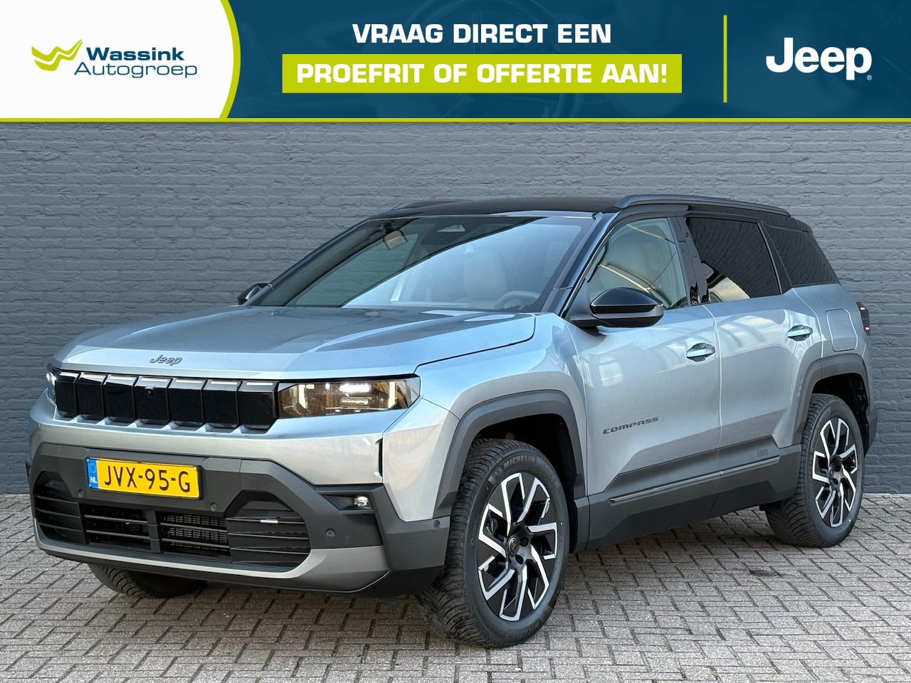 Jeep Compass - 74 kWh 213pk First Edition | Adaptive Cruise Control | CarPlay | LED | Camera & Sensoren V - AutoWereld.nl