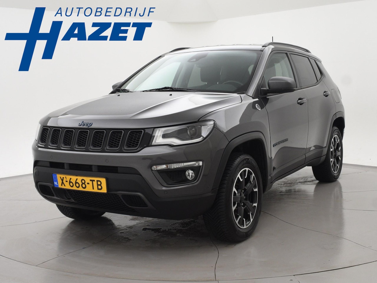 Jeep Compass - 4xe 240 PK PLUG-IN HYBRID 4X4 TRAILHAWK + TREKHAAK | VOL LEDER | ALPINE | CARPLAY | DAB | - AutoWereld.nl