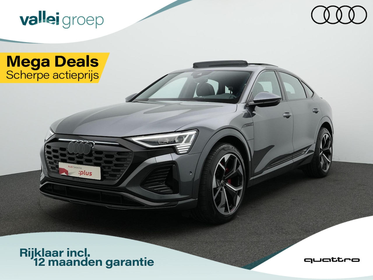 Audi Q8 Sportback e-tron - 50 Quattro S Edition 95 kWh 340 pk / S-Line | Panoramadak | Valcona leder | Geheugenstoel - AutoWereld.nl