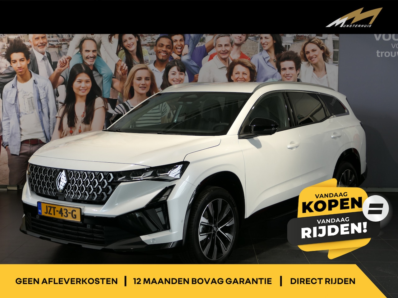 Renault Espace - E-Tech full hybrid 200 techno 7p. - NIEUW! - Rondom camera - Stuur, stoel en voorruitverwa - AutoWereld.nl