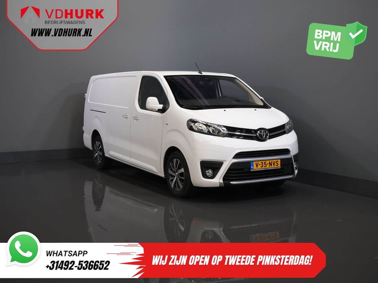 Toyota ProAce Worker - 2.0 Aut. L3 Adapt.Cruise/ Headup/ Standkachel/ Stoelverw/ Keyless/ Carplay/ Navi/ Camera/ - AutoWereld.nl