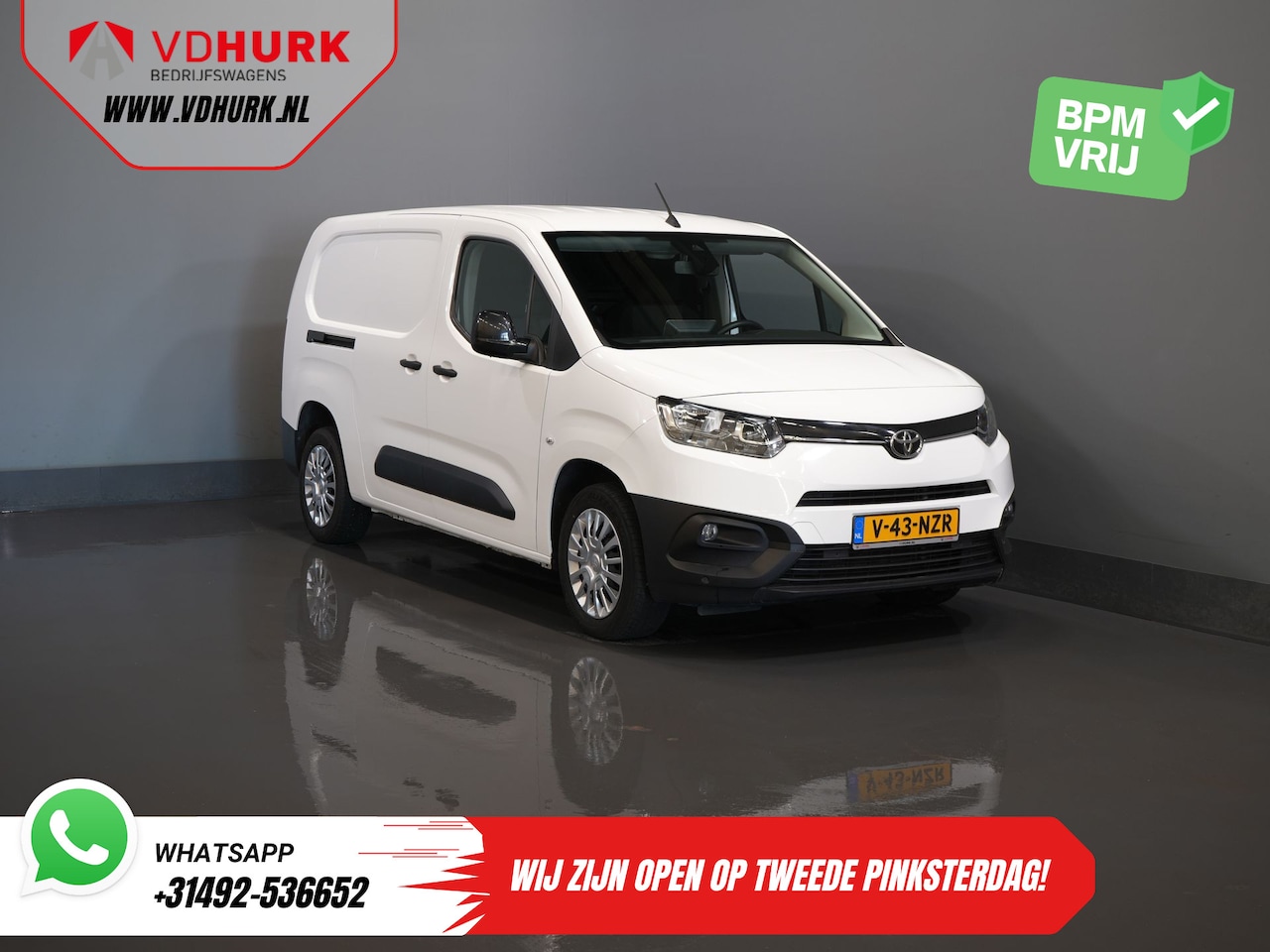 Toyota ProAce City - 1.5 130 pk Aut. L2 2x Schuifdeur/ 3 Pers./ Carplay/ Standkachel/ Airco/ Camera/ Cruise/ PD - AutoWereld.nl