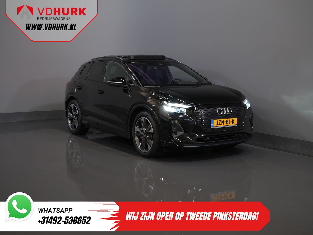 Audi Q4 e-tron - 40 77kWh 523 km WLTP S-Line/ Pano/ Keyless/ Virtual Cockpit/ Leder/ Stoelverw./ Elek.Klep/ - AutoWereld.nl
