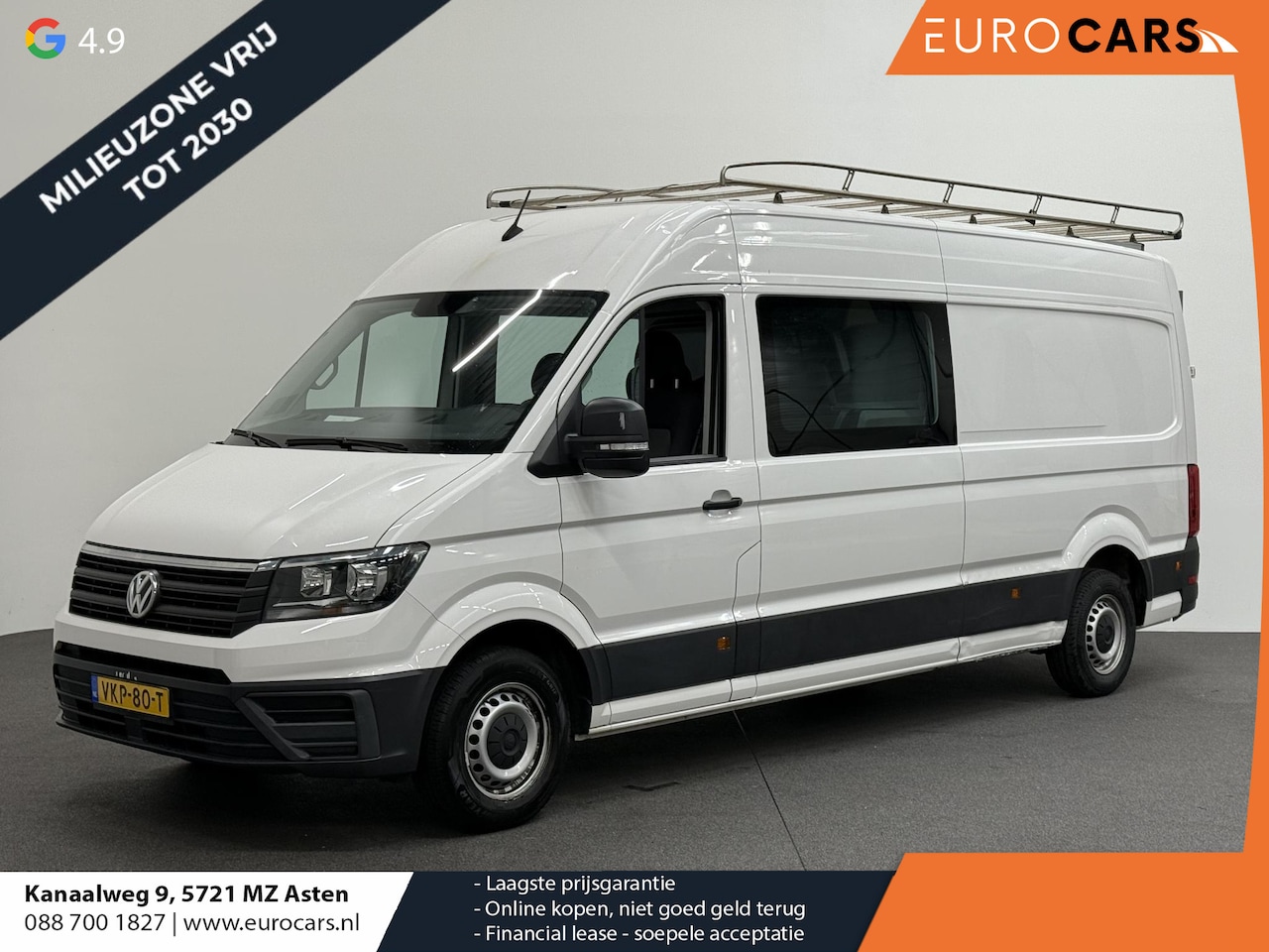 Volkswagen Crafter - 35 2.0 TDI L4H3 Dubbele Cabine Automaat Navi Airco Cruise Control Imperiaal&Ladder Trekhaa - AutoWereld.nl