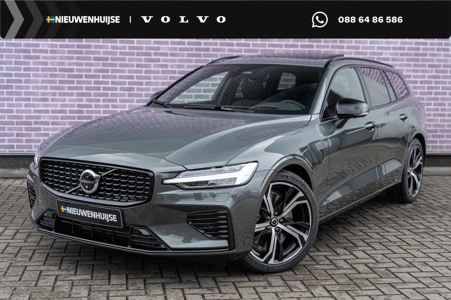 Volvo V60 - 2.0 T6 Plug-in hybrid AWD Ultra Dark | Google | Long Range | Schuif-/Kanteldak | Adaptieve - AutoWereld.nl