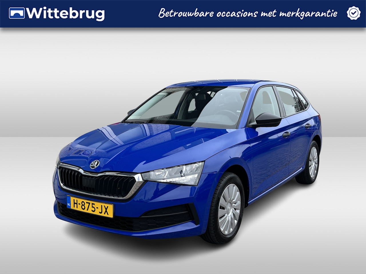 Skoda Scala - 1.0 TSI Active / CRUISE/ AIRCO/ LED/ AUTOM. VERLICHTING/ LEDER STUUR/ RUIM!/ ZUINIG! - AutoWereld.nl