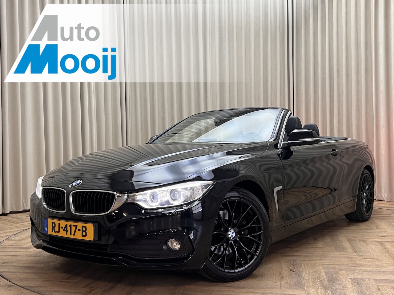BMW 4-serie Cabrio - 420d High Executive *BLACK LINE* Leder / Stoelverw. / Navigatie Prof. / Memory / Windvange - AutoWereld.nl