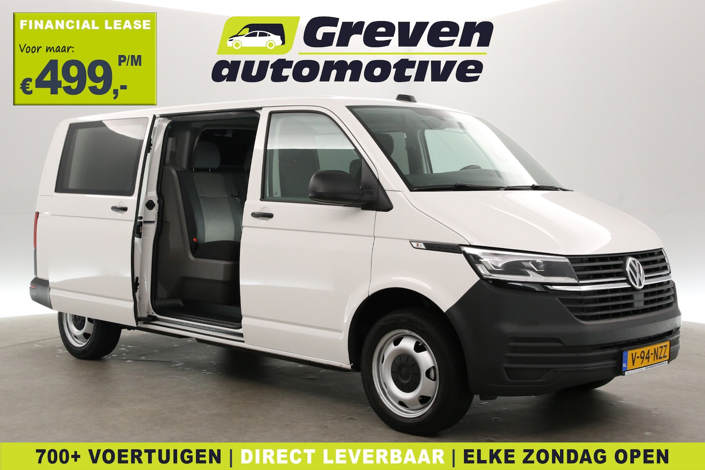 Volkswagen Transporter - 2.0 TDI T6.1 150PK L2H1 | Dubbele Cabine | Airco | Camera | Cruise | Carplay | Stoelverw. - AutoWereld.nl