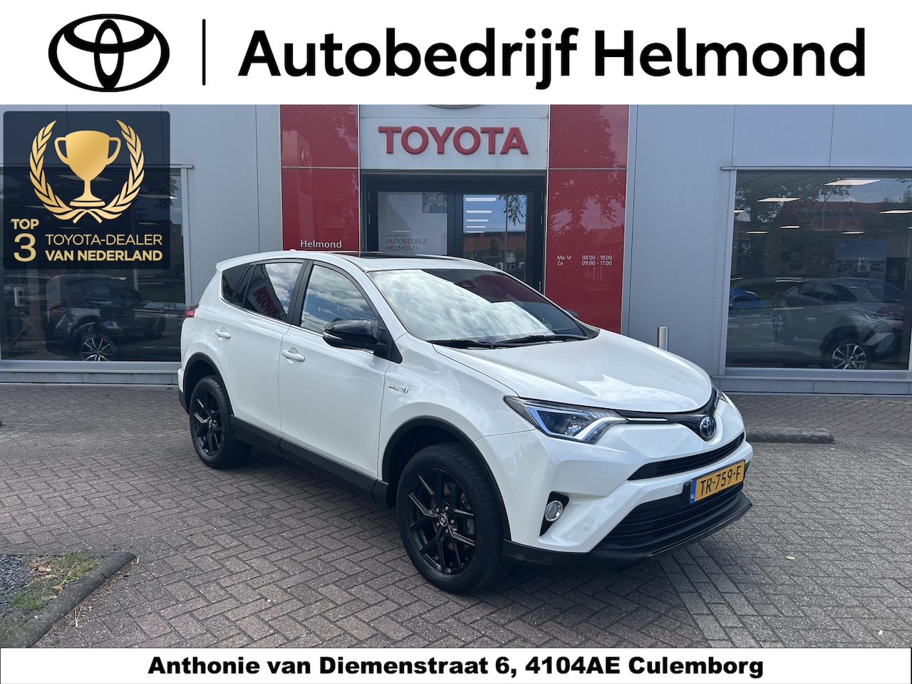 Toyota RAV4 - 2.5 Hybrid Black Edition Schuif-/kanteldak | AUTOMAAT | stoelverwarming | navigatie | crui - AutoWereld.nl