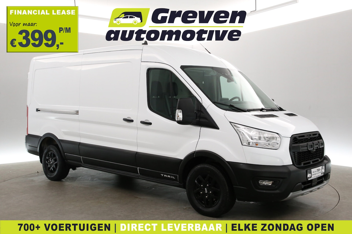 Ford Transit - 2.0 TDCI L3H2 Trail | Airco | 2800kg Trekgew. | Trekhaak | Adap. Cruise | Camera | 3 Zits - AutoWereld.nl