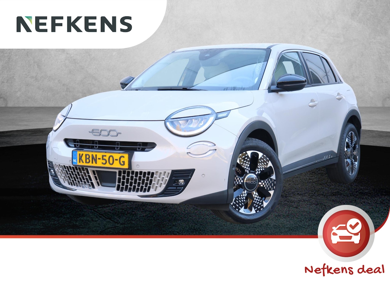 Fiat 600 - 1.2 Hybrid La Prima | Lederen bekleding | Navigatie | Apple Carplay/Android Auto | Adaptiv - AutoWereld.nl