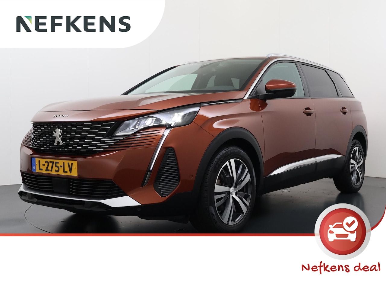 Peugeot 5008 - 130pk Allure | 1ste eigenaar | 7 persoons | LEER/Stof | Parkeersensoren VOOR+Achter | Navi - AutoWereld.nl
