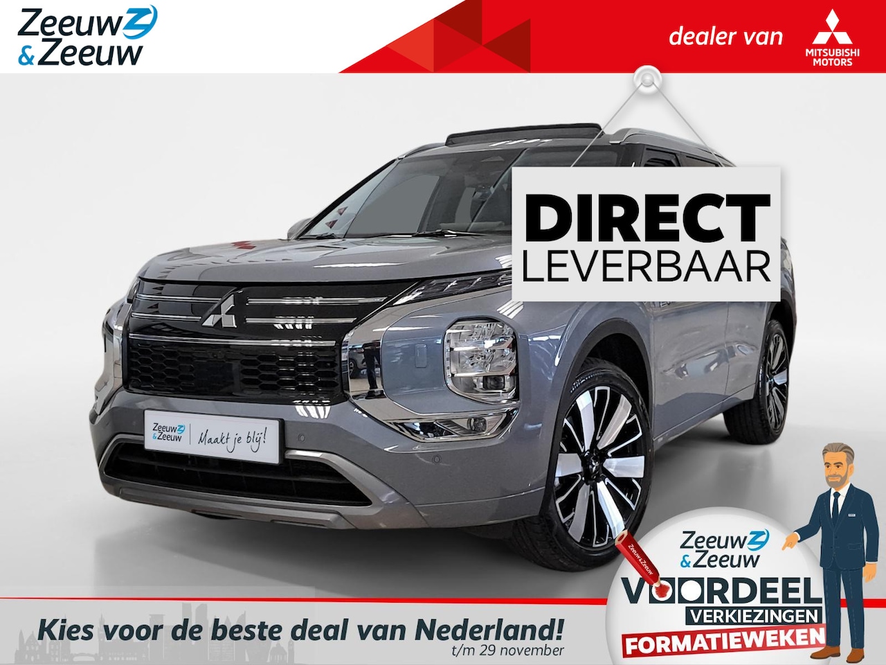 Mitsubishi Outlander - 2.4 PHEV Instyle | 7500 EURO KORTING | NU DIRECT LEVEBAAR | 8 JAAR GARANTIE | - AutoWereld.nl