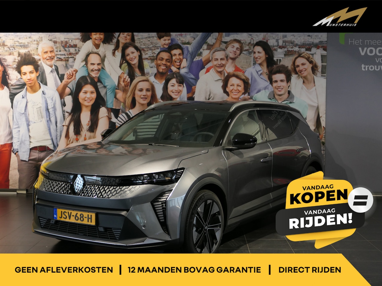 Renault Scenic E-Tech - EV87 long range techno - Occasion Lease vanaf €689 p/m - NIEUW! - Camera - Adaptieve Cruis - AutoWereld.nl