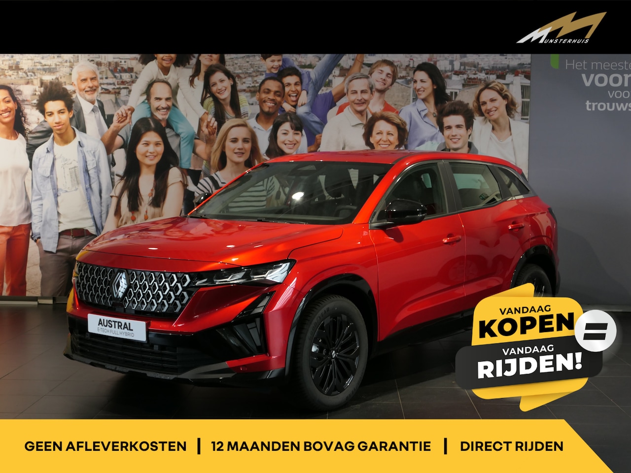 Renault Austral - 1.2 E-Tech full hybrid 200 evolution - Occasion Lease vanaf €599 p/m - NIEUW! - Dode hoek - AutoWereld.nl