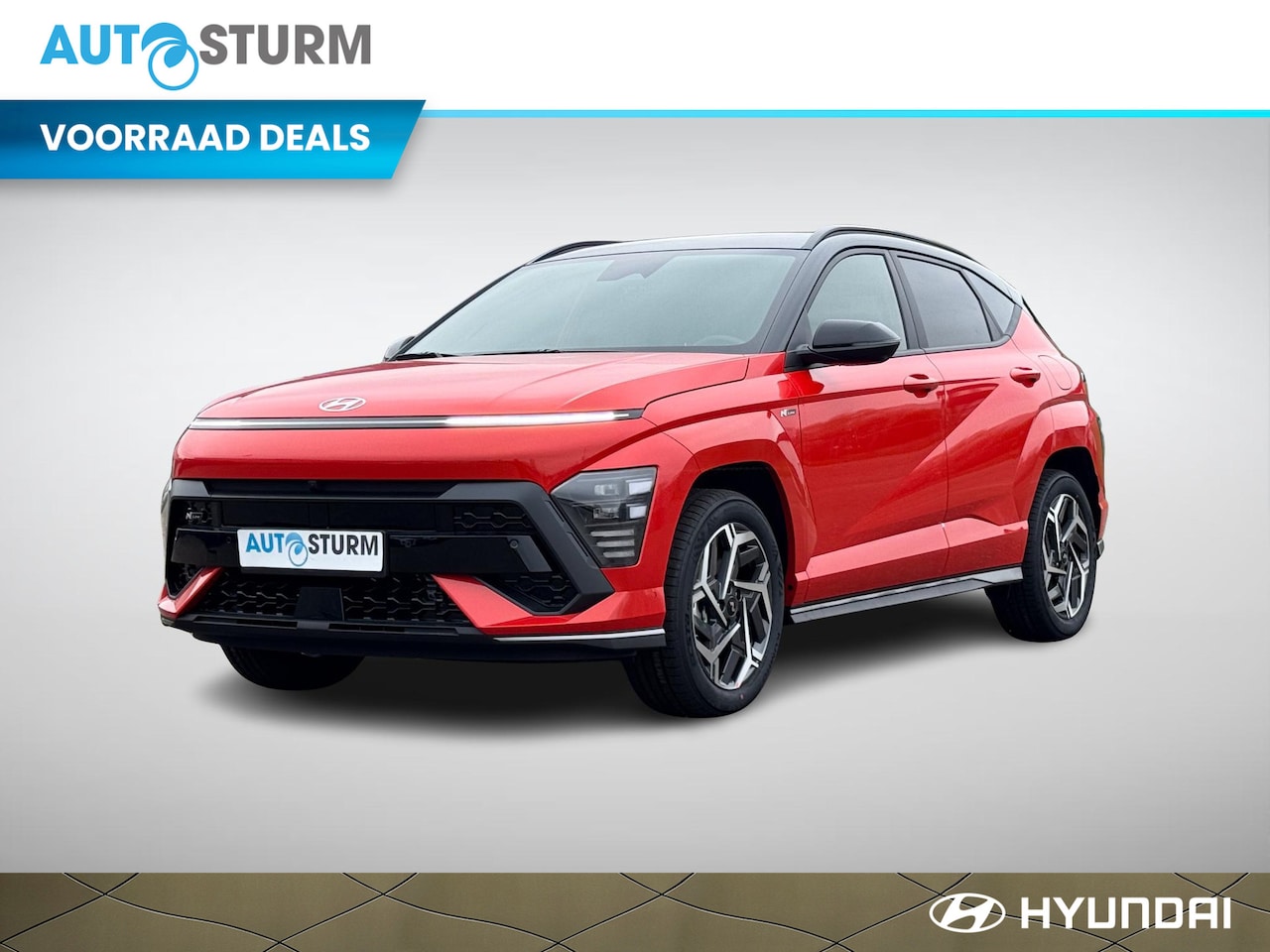 Hyundai Kona - 1.6 GDI HEV N Line Soultronic Orange! - AutoWereld.nl