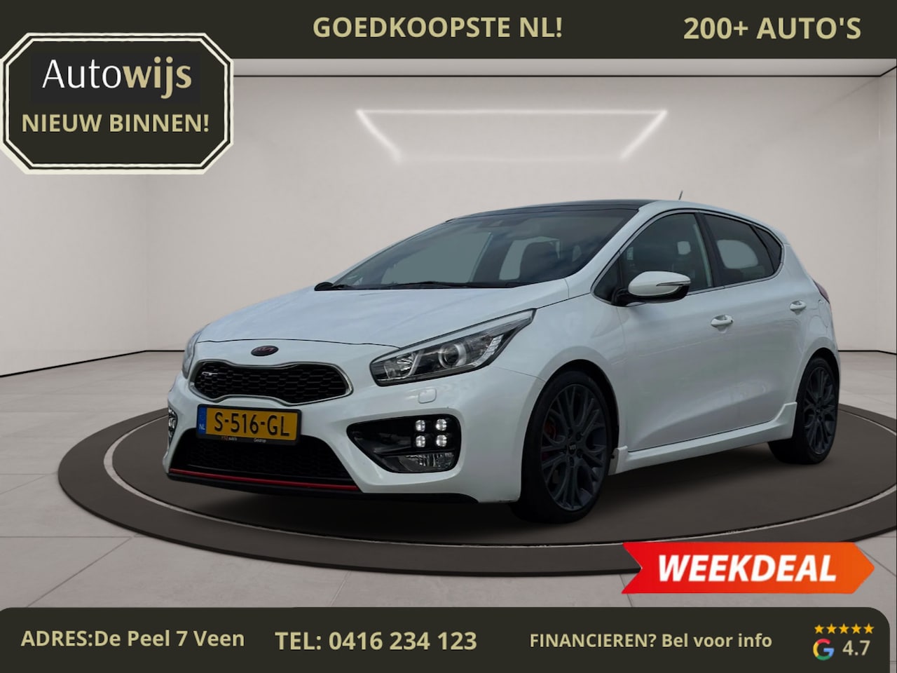 Kia Cee'd - 1.6 GT|204PK|Xenon|Pano|Camera|Stuurverw - AutoWereld.nl