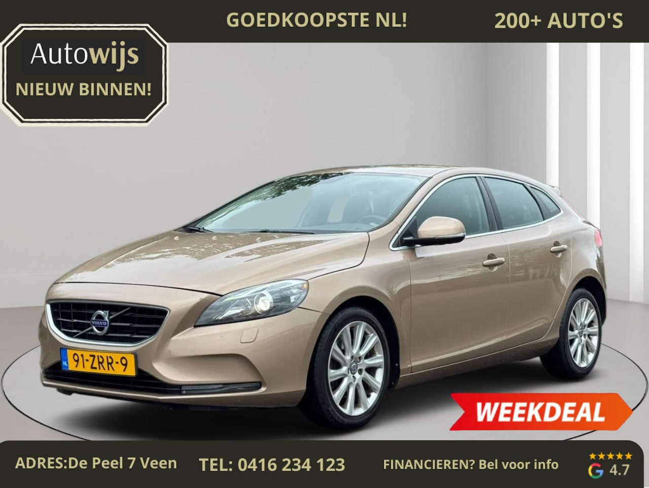 Volvo V40 - 1.6 T4 Summum|LEDER|AUT|CAMERA|NL AUT|CRUISE - AutoWereld.nl