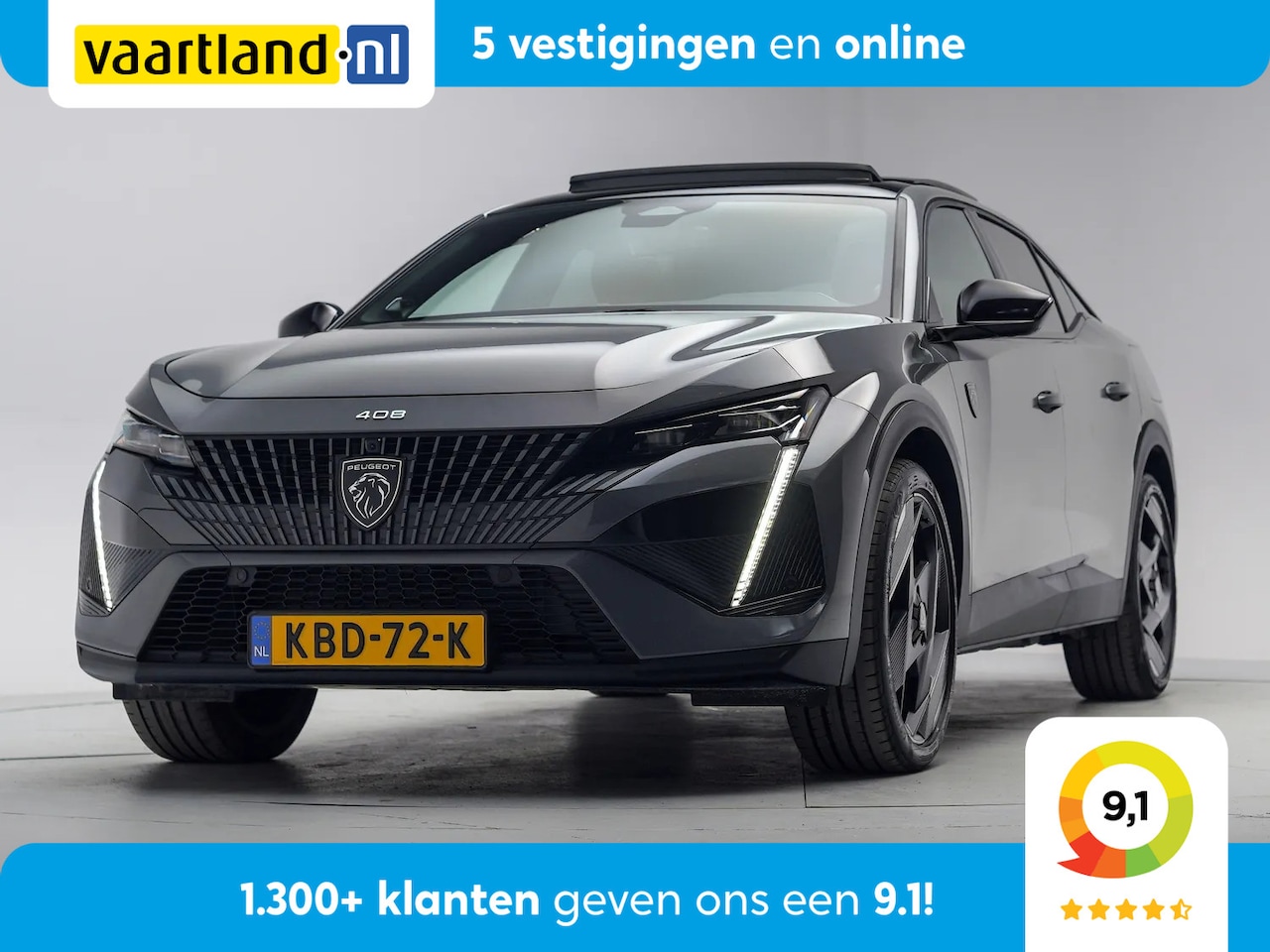 Peugeot 408 - 1.6 HYbrid GT Line 181 Aut. [ Panoramadak Focal 360°Cam Adapt.cruise ] - AutoWereld.nl