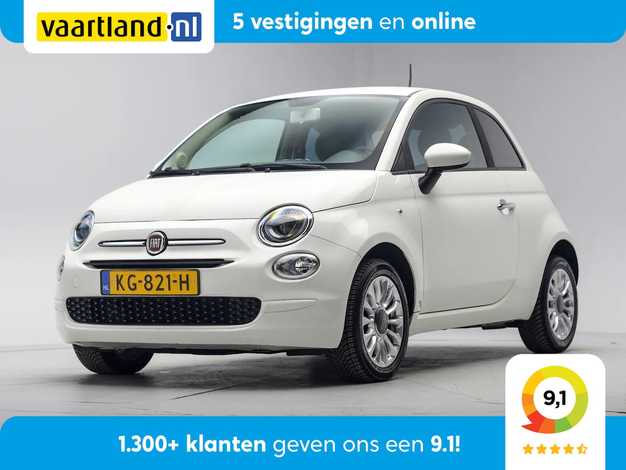 Fiat 500 - 0,9 TwinAir PopStar [ Navi Airco Cruise, LED] - AutoWereld.nl