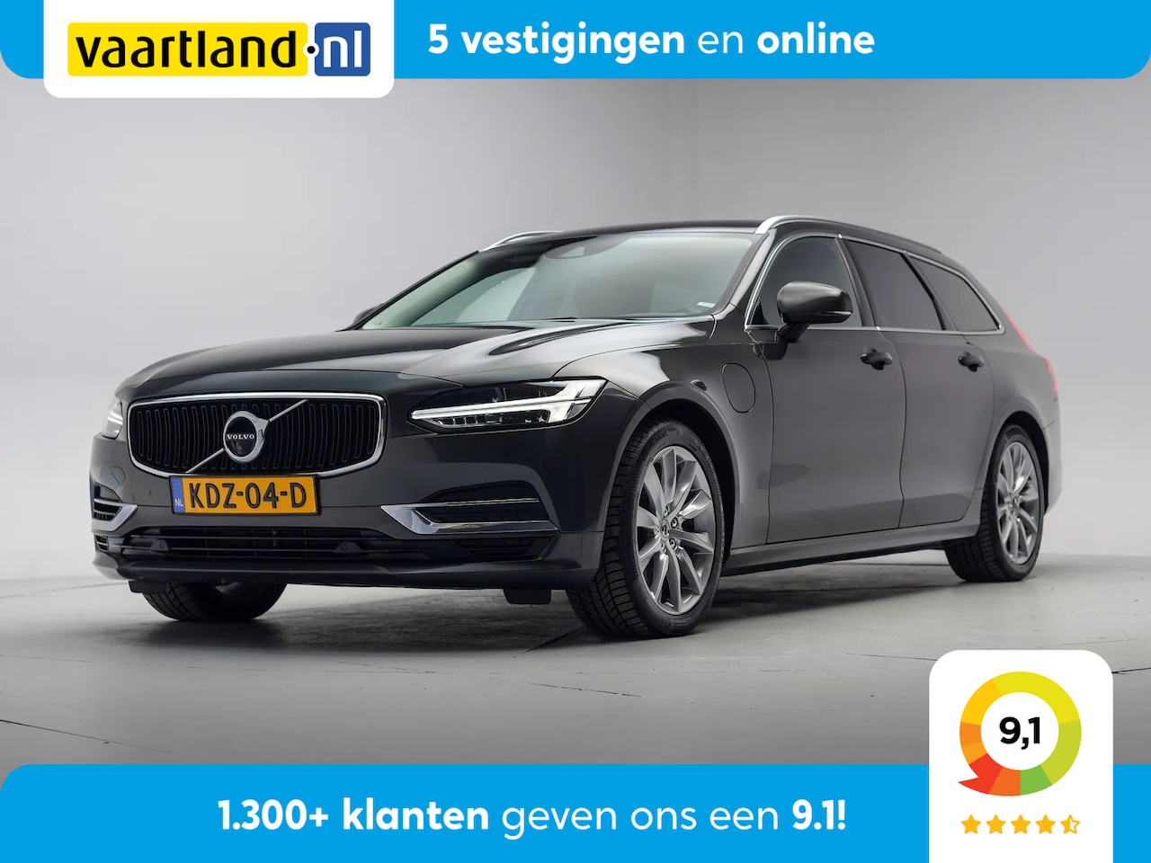 Volvo V90 - 2.0 T8 Twin Engine AWD Momentum Pro [ Leder Navi 360°Cam Stoelverwarming ] - AutoWereld.nl