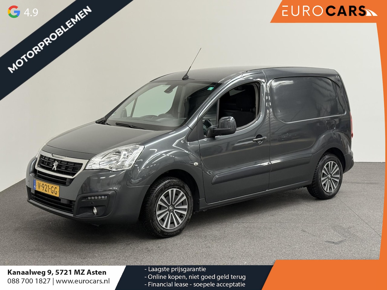 Peugeot Partner - 120 1.6 BlueHDi 75 L1 XR BROKEN ENGINE Airco Navigatie Cruise Control Trekhaak Parkeersens - AutoWereld.nl