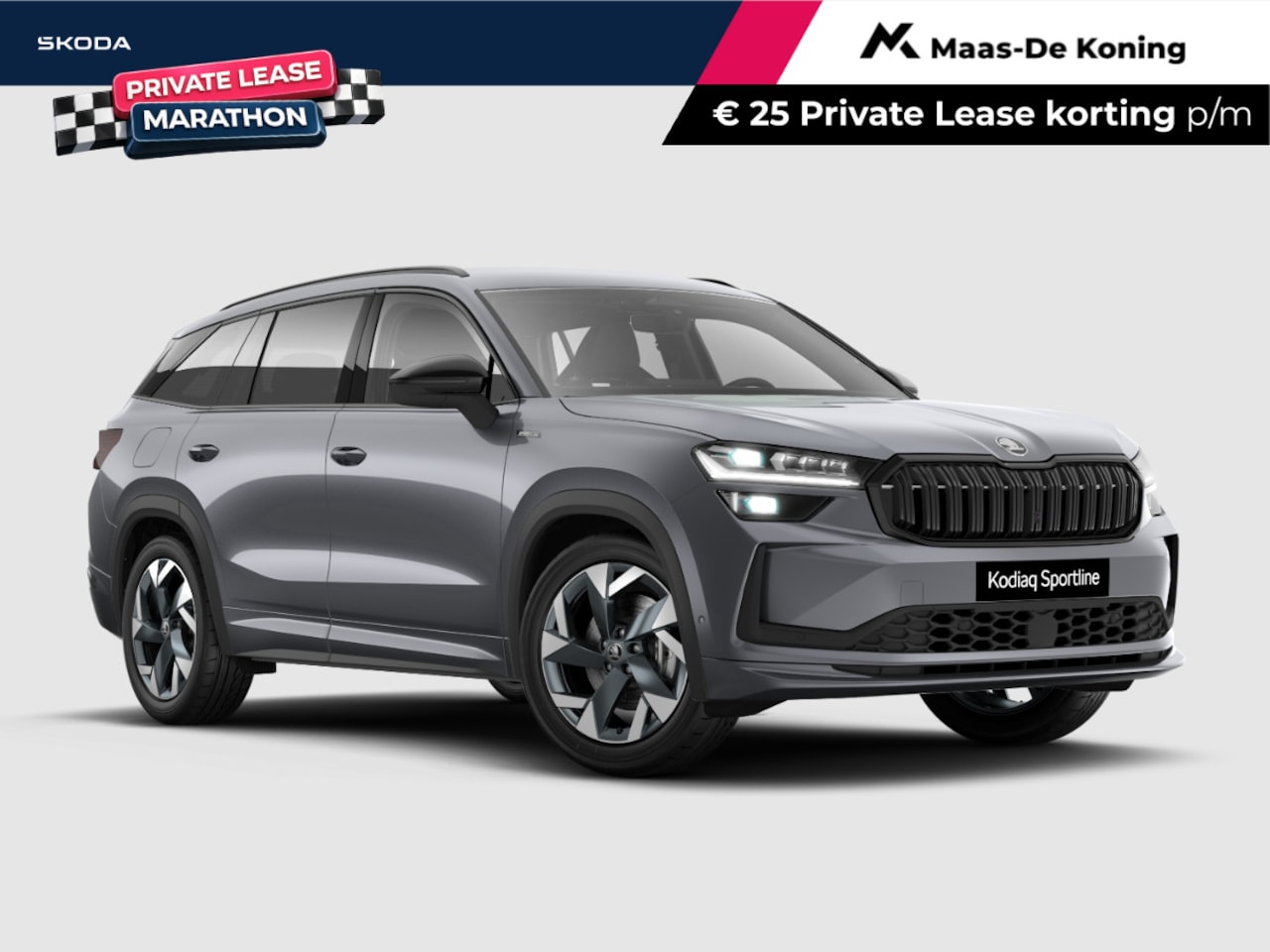 Skoda Kodiaq - Sportline Business 1.5 TSI PHEV 150 kW / 204 PK SU V |Graphite Grey | Trekhaak wegklapbaar - AutoWereld.nl