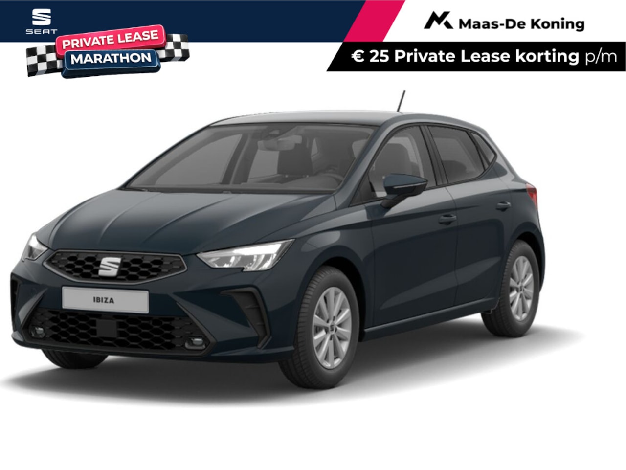 SEAT Ibiza - Reference 1.0 EcoTSI 70 kW / 95 PK Hatchback 5 deu | Fiord Blue | PRIVATELEASE 299,- PER M - AutoWereld.nl