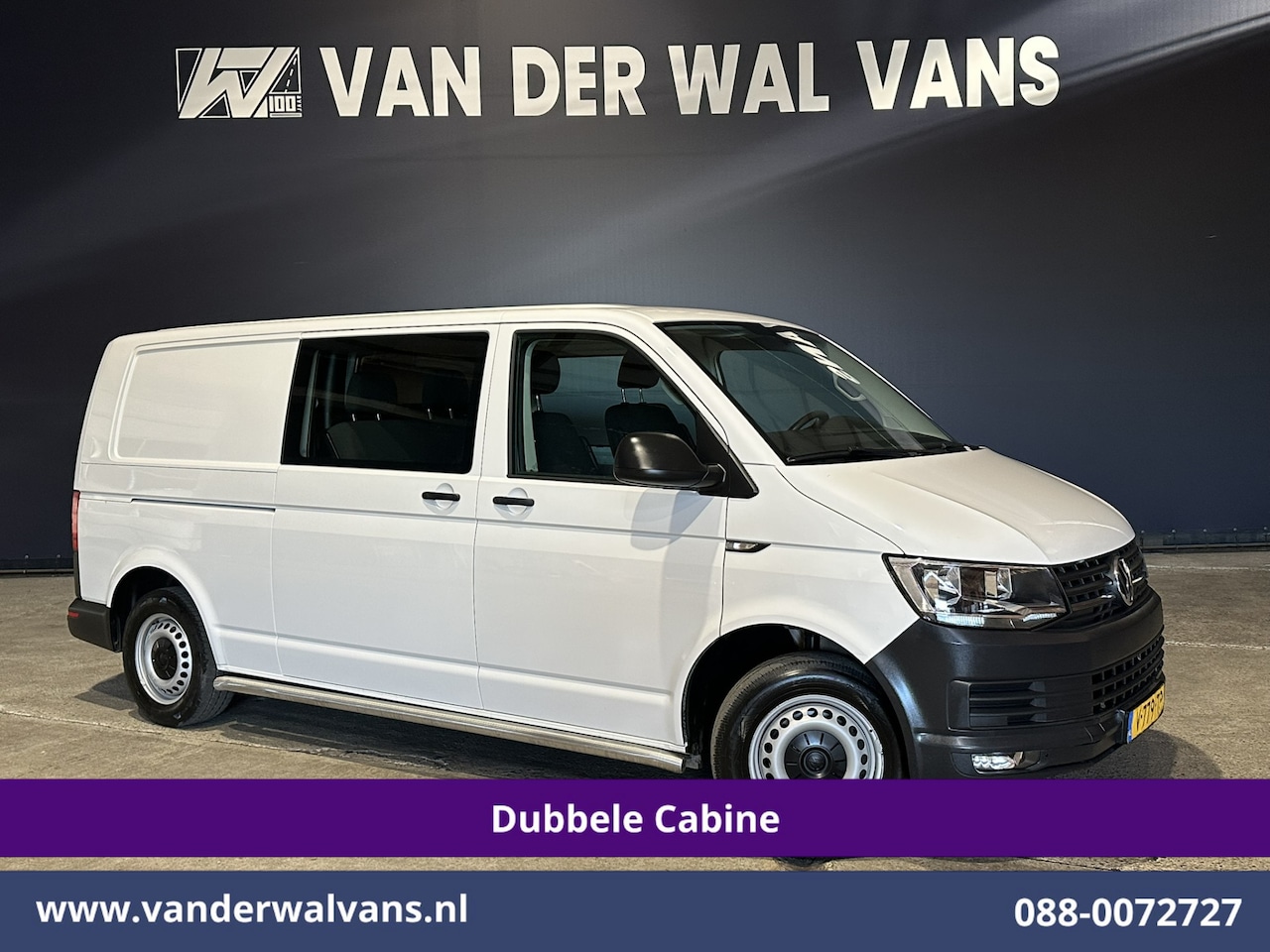 Volkswagen Transporter - 2.0 TDI 150pk L2H1 Dubbele Cabine Airco | 5-Zits | Navigatie | Apple Carplay | Cruisecontr - AutoWereld.nl