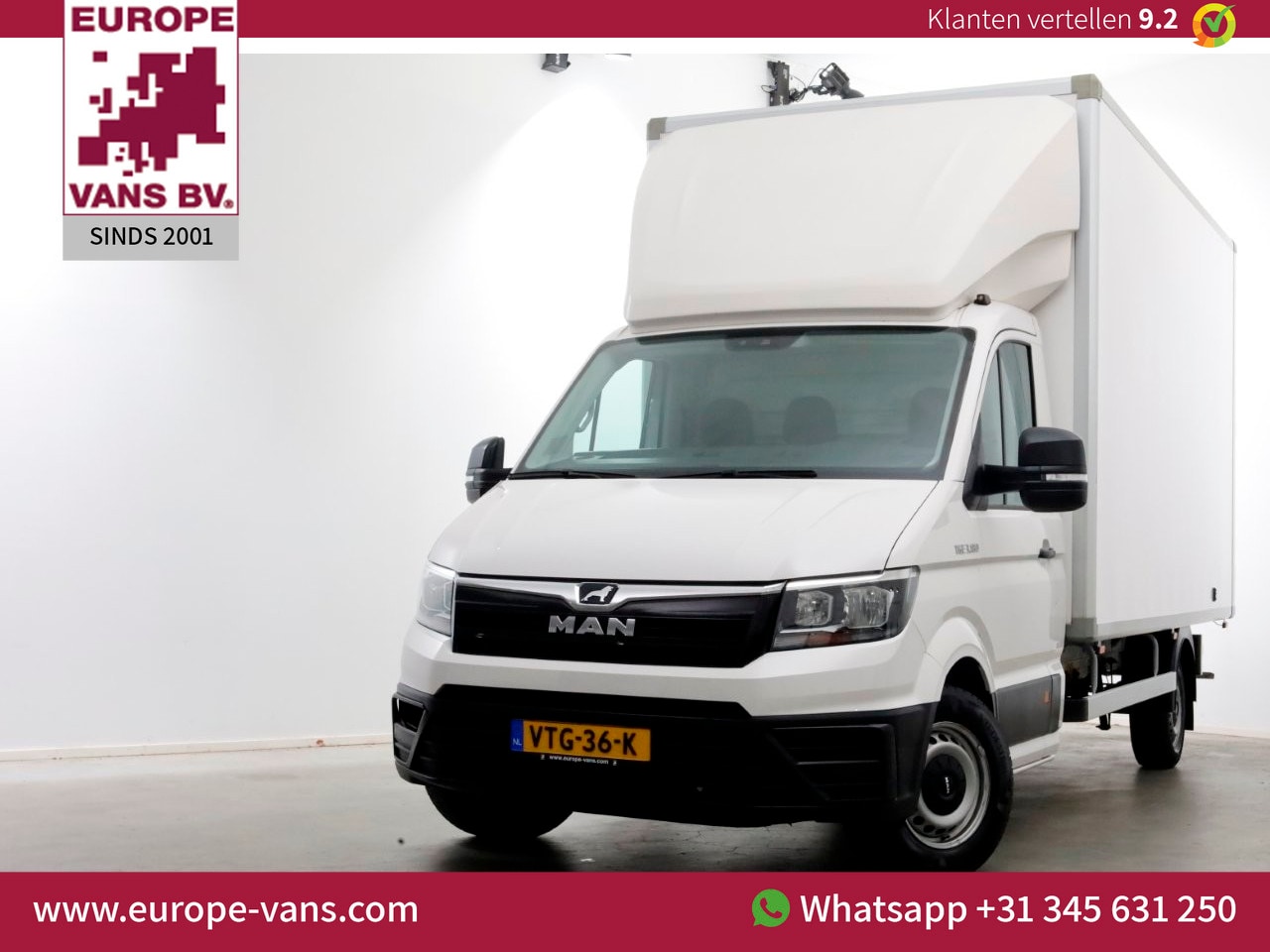 MAN TGE - 3.180 2.0 177pk DSG-Automaat Bakwagen met achterdeuren 235cm Hoog 01-2023 - AutoWereld.nl