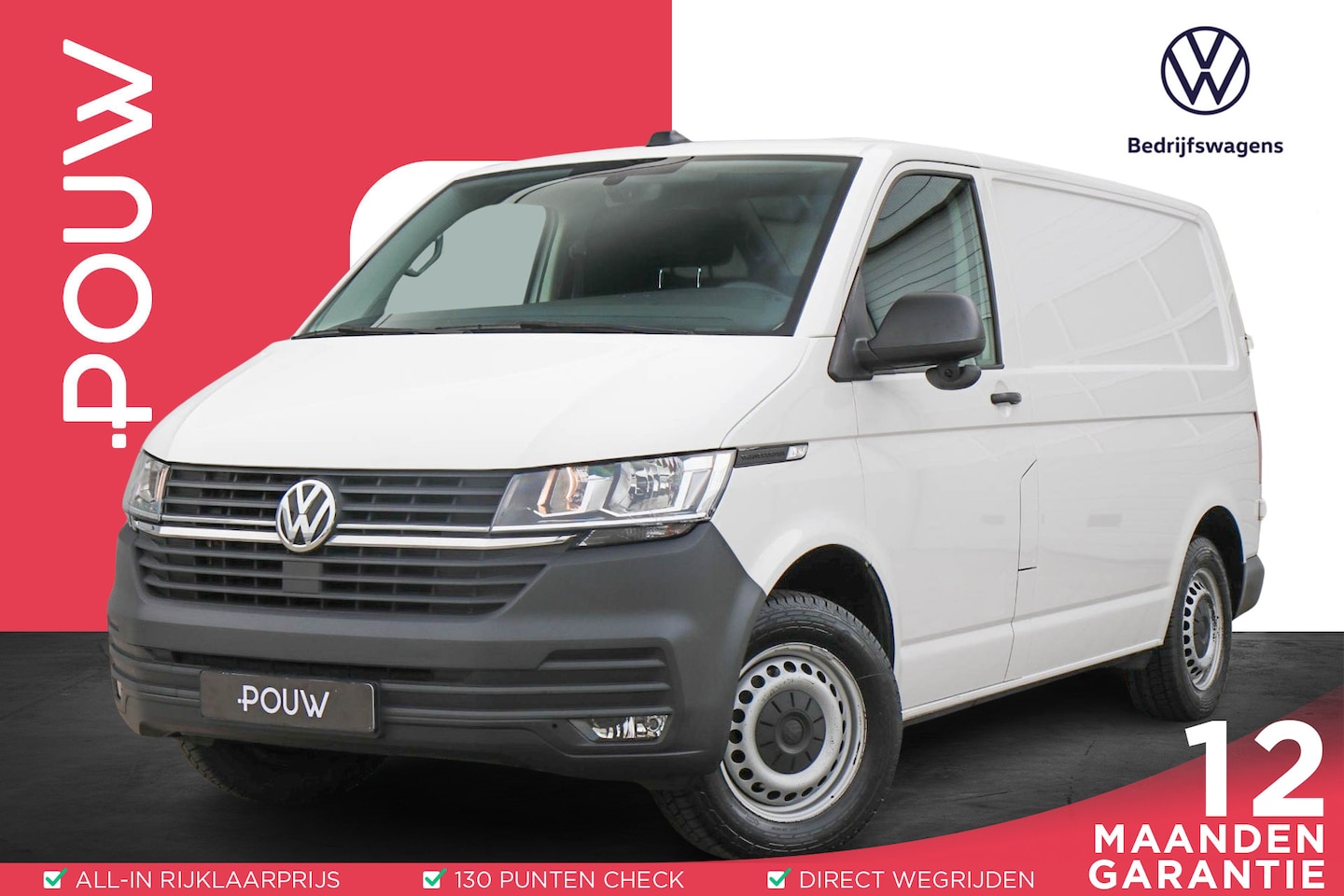 Volkswagen Transporter - 2.0 TDI 150pk L1H1 28 | App Connect Navigatie | Trekhaak | Cruise Control | Verwarmbare Vo - AutoWereld.nl