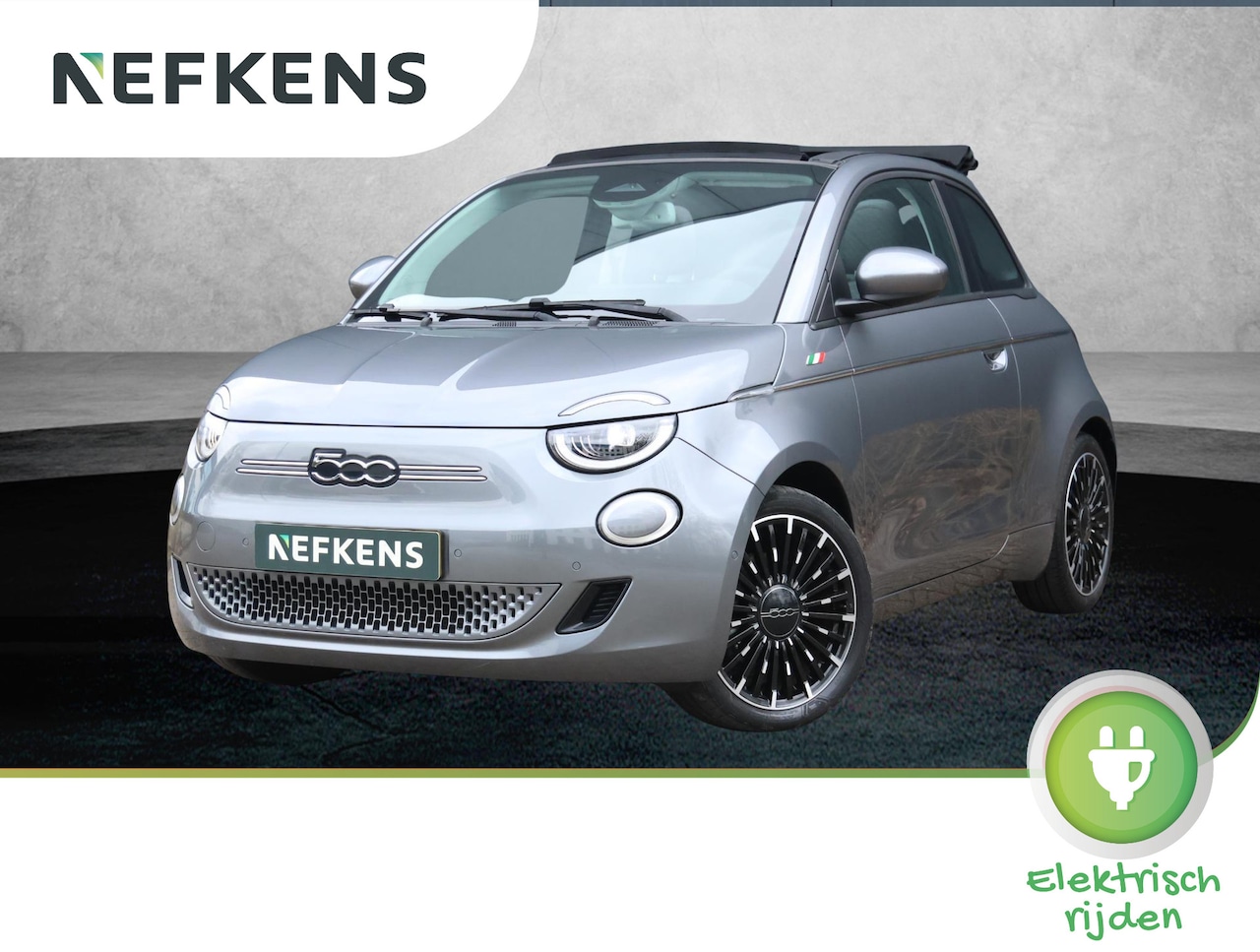Fiat 500 C - Icon 42 kWh Cabrio | Navigatie | Achteruitrijcamera | Stoelverwarming | 17'' LM velgen - AutoWereld.nl