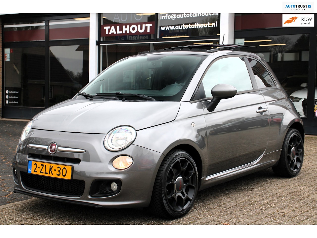 Fiat 500 - 0.9 TwinAir Lounge | PANORAMADAK, LEER, SPORT, ABARTH LOOK, ORIGINEEL NL - AutoWereld.nl