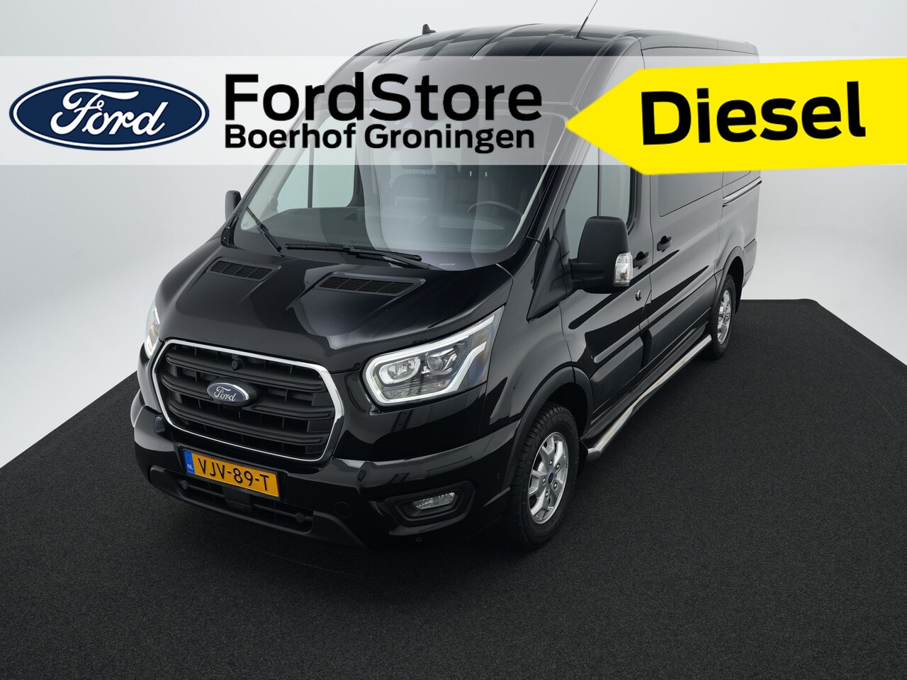 Ford Transit - 350 L2H2 Limited 185 pk FWD | Trekhaak | Navigatie | Dubbele cabine | - AutoWereld.nl