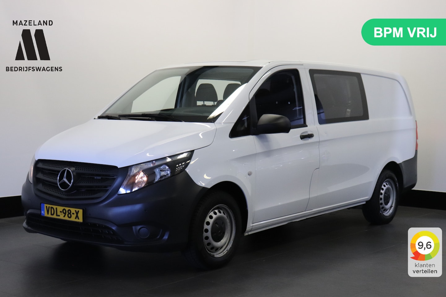Mercedes-Benz Vito - 114 CDI Lang Automaat Dubbel Cabine EURO 6 - Airco - Cruise - Camera - € 19.900,- Excl. - AutoWereld.nl