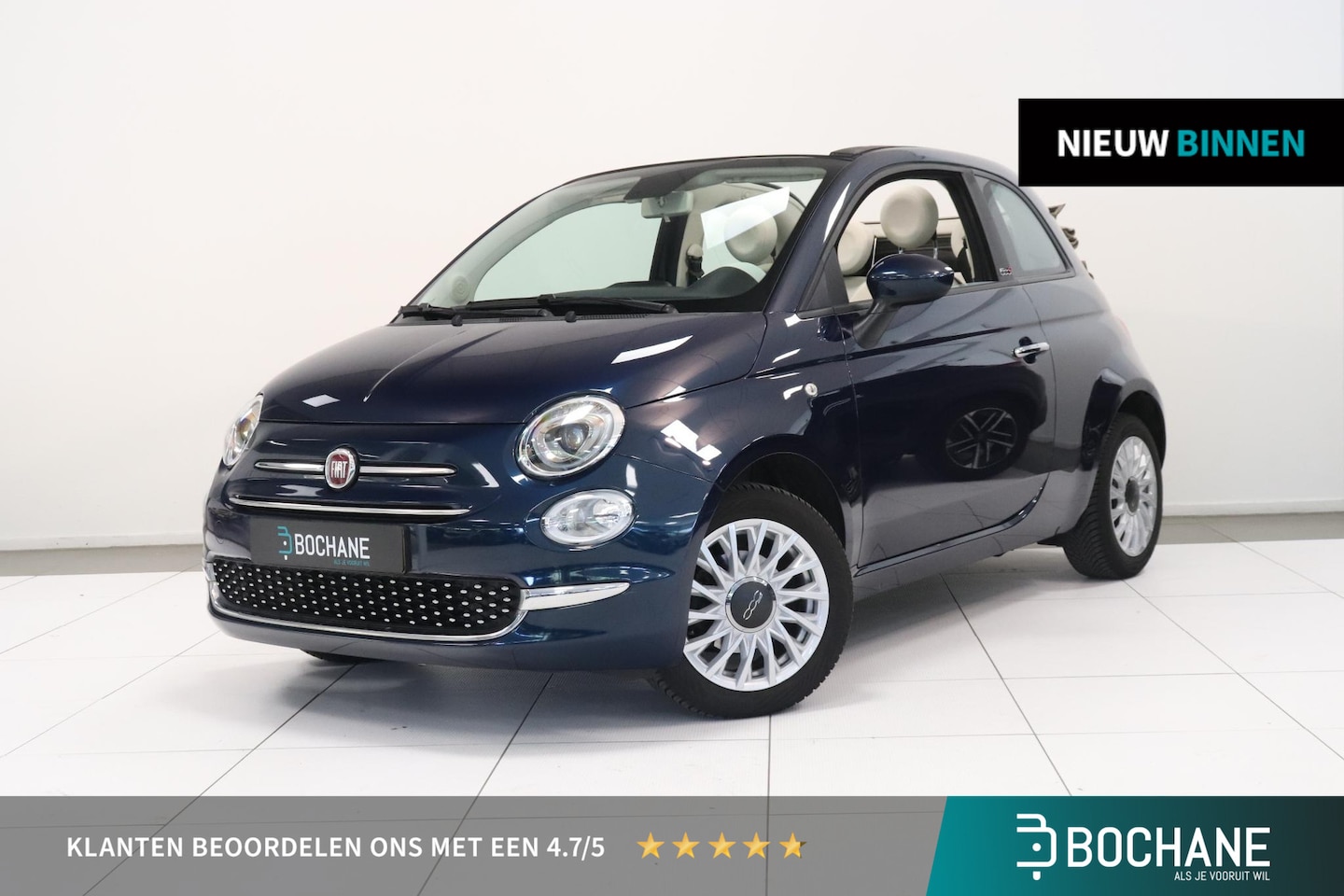 Fiat 500 - 1.0 Hybrid Cult Cabrio | Airco | Cruise control | AppleCarplay AndroidAuto Navigatie | - AutoWereld.nl