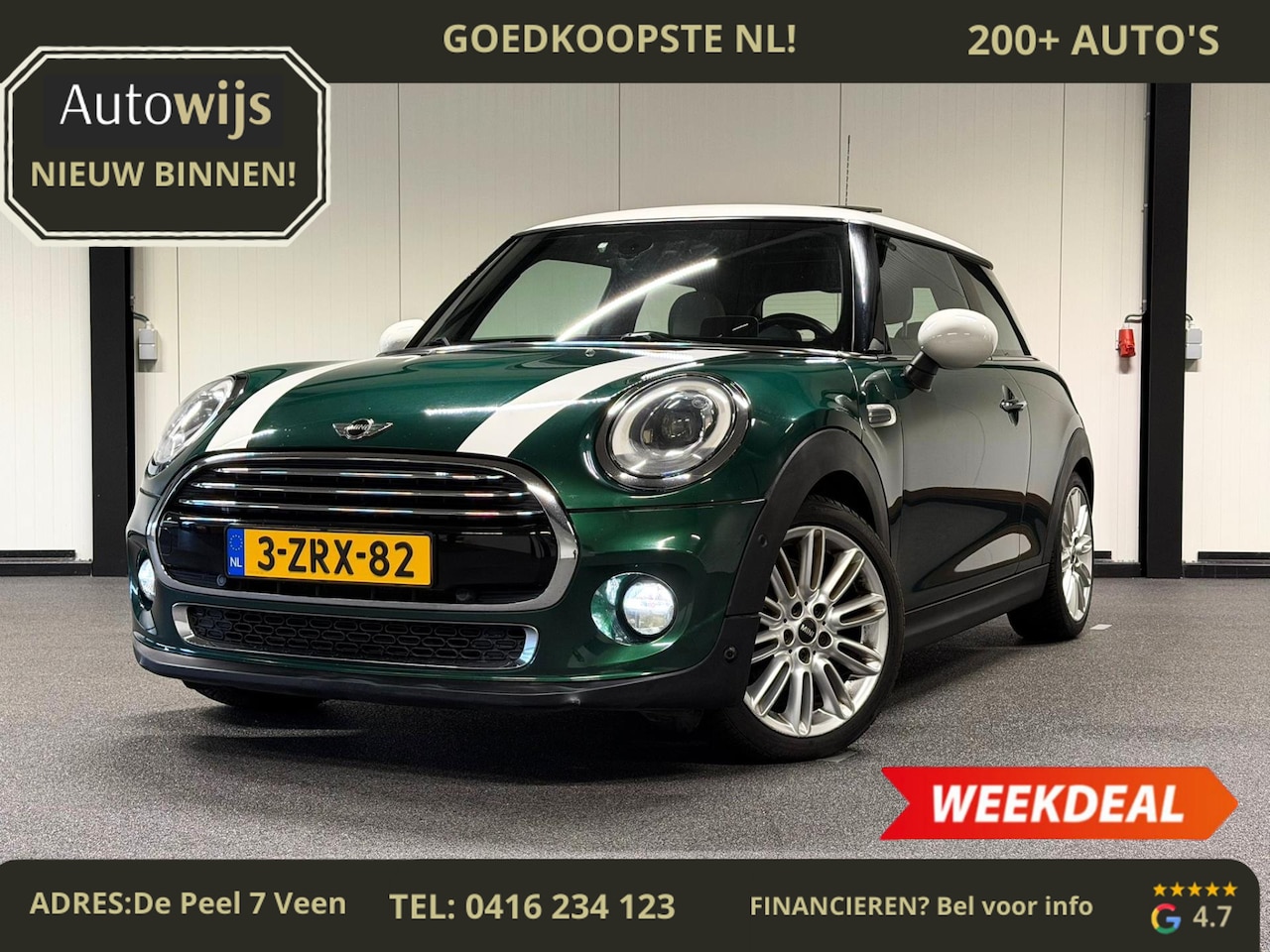 MINI Cooper - Mini 1.5 Chili|LEDER|PANO|NAVI|GOED ONDERHOUDEN|HUD| - AutoWereld.nl
