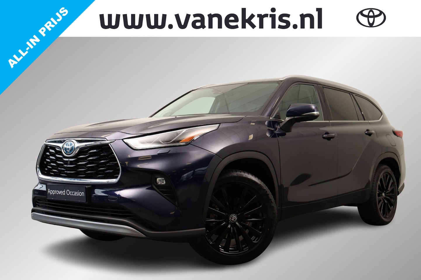 Toyota Highlander - 2.5 AWD Hybrid Premium 2.5 AWD Hybrid Premium, Trekhaak 360 Camera, Stoel en stuurverwarming - AutoWereld.nl