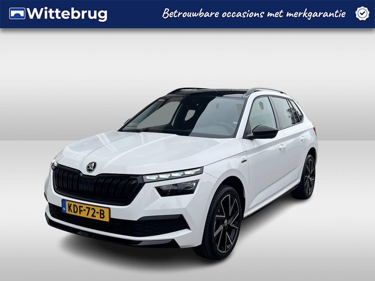 Skoda Kamiq - 1.0 TSI Monte Carlo / AUTOMAAT/ PANO/ ELEK.ACHTERKLEP/ STOELVERWARMING/ PARK.SENSOREN V+A/ - AutoWereld.nl