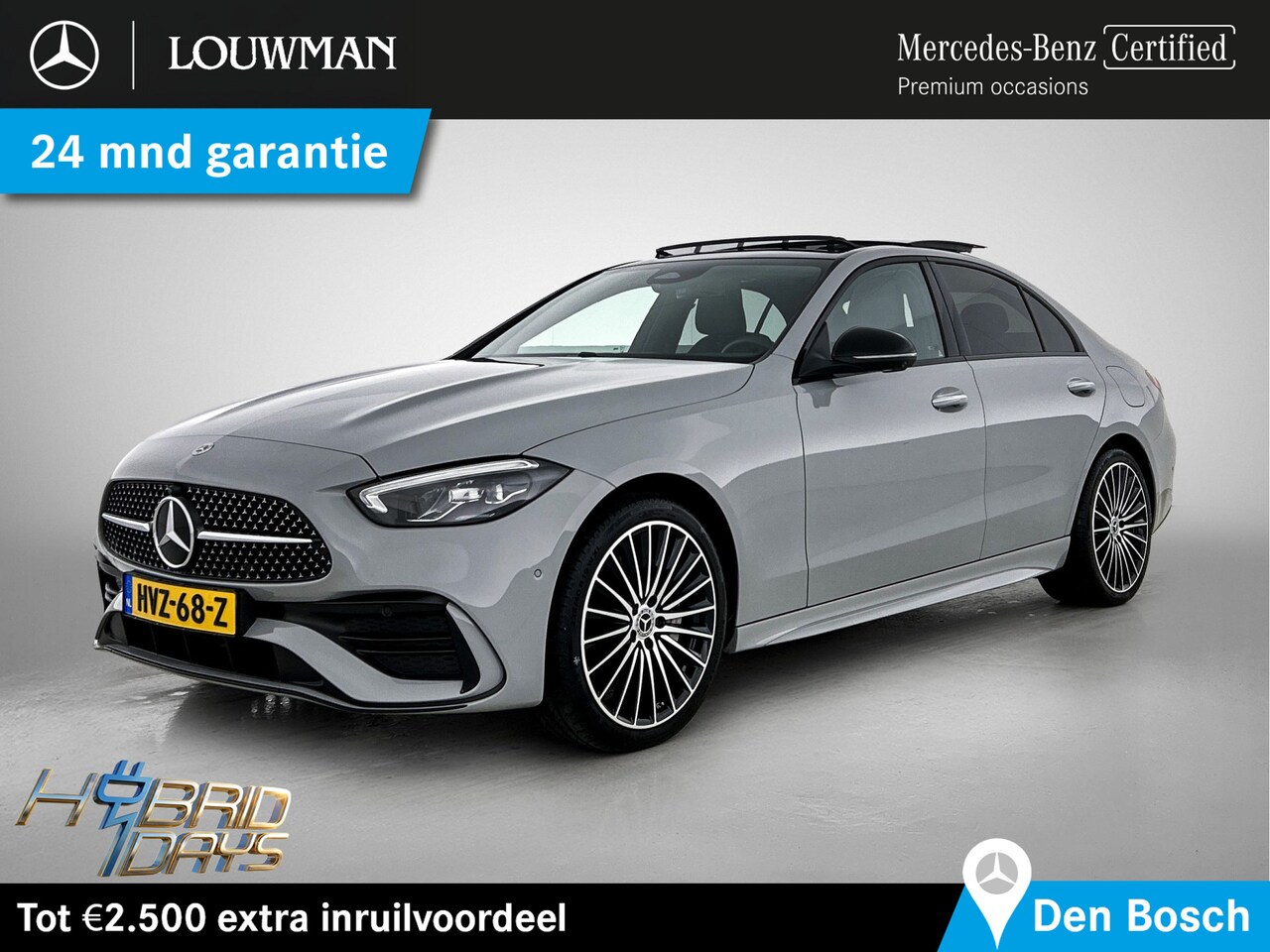 Mercedes-Benz C-klasse - 300 e AMG-line Night pakket | Panorama schuifdak | 19" multispaaks lichtmetalen AMG-velgen - AutoWereld.nl