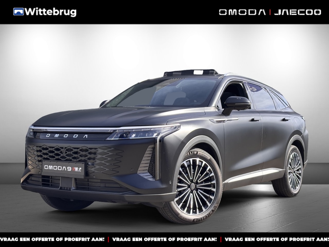 Omoda 9 - SHS Premium Plug-In Hybride Automaat met 1100 km Range, Lederen bekleding, Elektrsiche sto - AutoWereld.nl