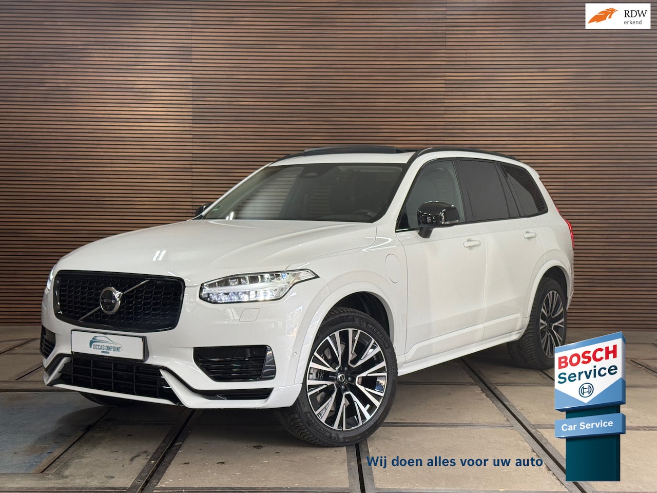 Volvo XC90 - 2.0 T8 Recharge AWD Plus Dark |Pano | 7pers | White Metallic | 360camera | Harman Kardon | - AutoWereld.nl