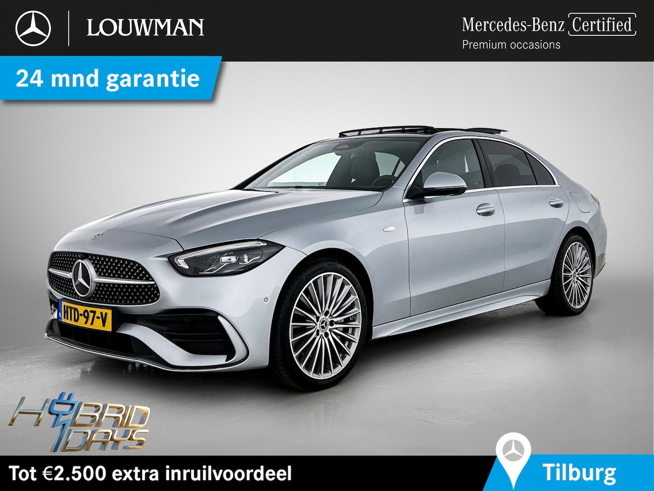 Mercedes-Benz C-klasse - 300 e Business Solution AMG AMG Line | Panorama Schuif-Kanteldak | Distronic | Lederen bek - AutoWereld.nl