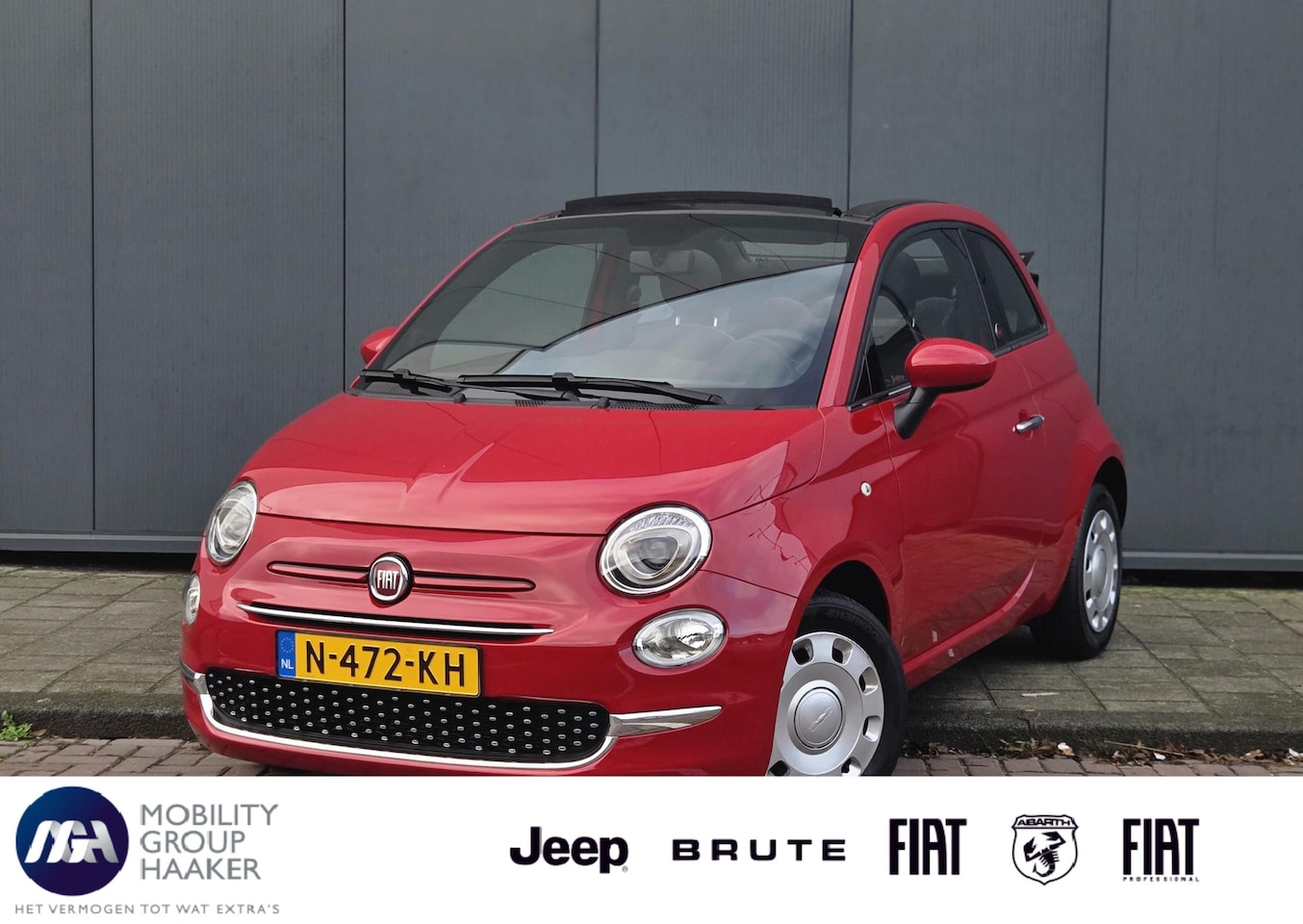 Fiat 500 C - Hybrid RED Cabrio | Apple-Android | Parkeersensoren |  Cruise Control - AutoWereld.nl
