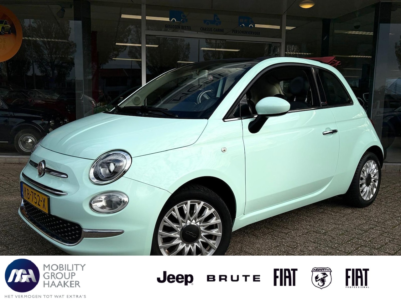 Fiat 500 C - 0.9 TwinAir Turbo Lounge | Navi | Bluetooth | Airco | Cabrio | LMV | Leer | - AutoWereld.nl