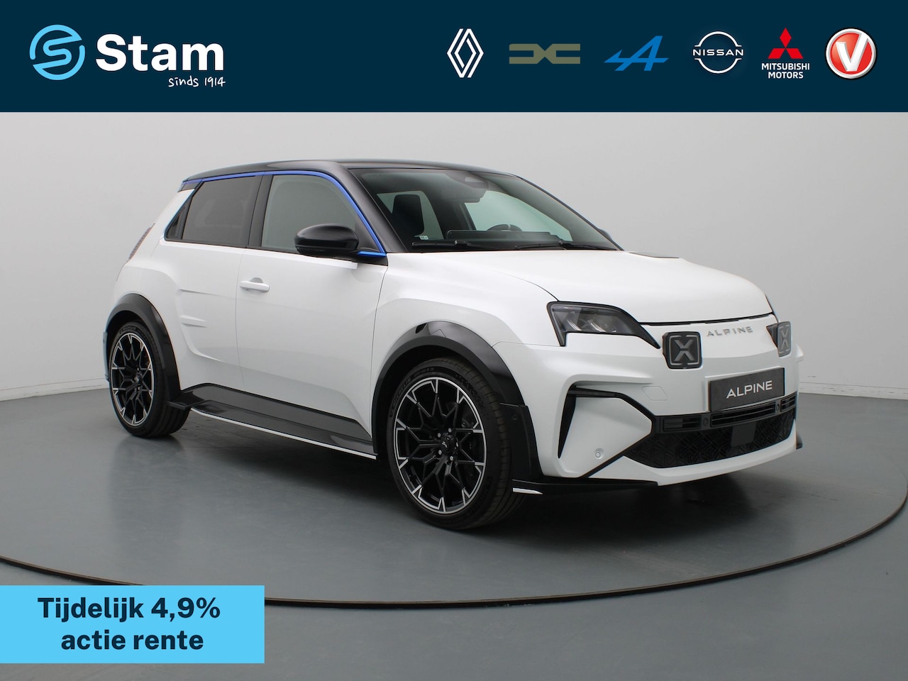 Alpine A290 - GT 52 kWh SNOWFLAKE met semi-diamant | Adapter V2L | Zonder naam uitvoering op kofferklep - AutoWereld.nl