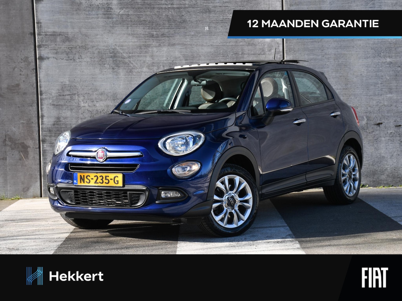 Fiat 500 X - PopStar 1.4 Turbo MultiAir 140pk SCHUIF-DAK | 17''LM | COGNAC LEDER | PDC ACHTER | DAB | C - AutoWereld.nl