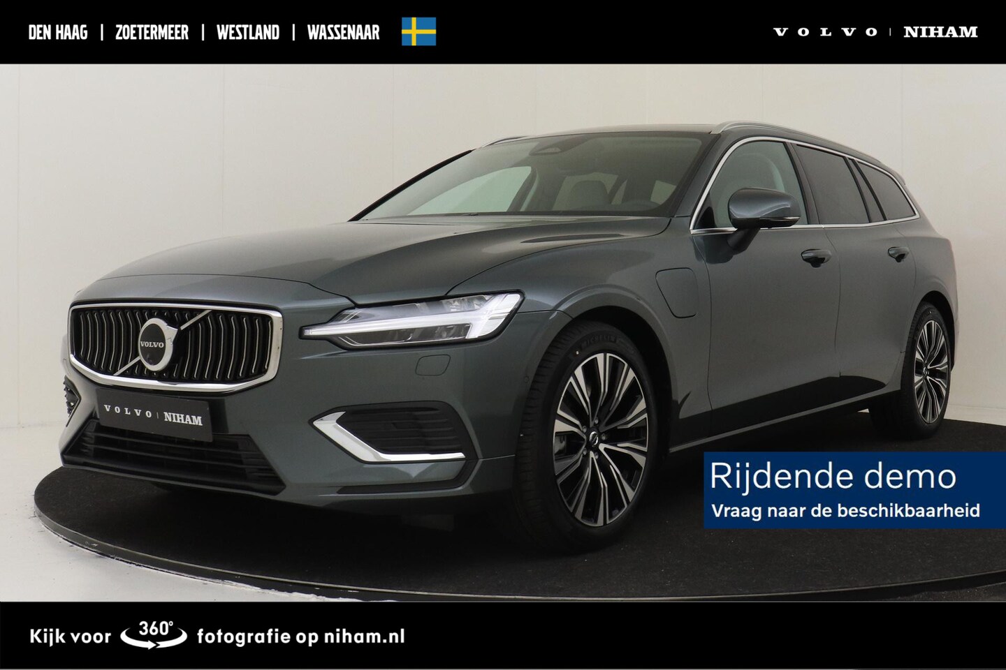 Volvo V60 - T6 PLUG-IN HYBRID AWD ULTRA BRIGHT -PANO.DAK|HARMAN/KARDON|360°CAM|HEAD-UP DISP.|POWER-SEA - AutoWereld.nl